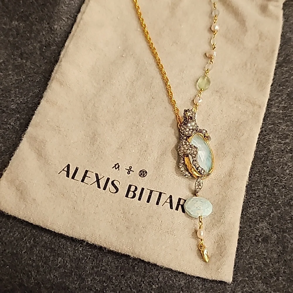 Alexis Bittar Leopard drop necklace, multi length - Picture 1 of 4